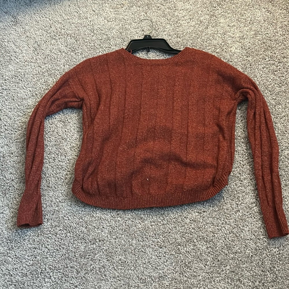 Auburn fuzzy xtra small sweater